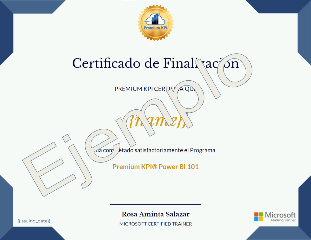 Certificado PBI 101 PKPI