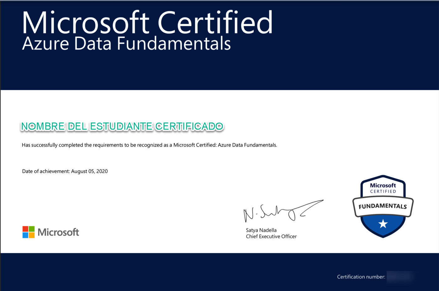 Certificación Oficial Data Fundamentals DP-900